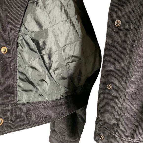 New Levi's 90'S Sherpa Trucker Midweight Black Corduroy Denim Jacket  Sz X-Large - Picture 7 of 9